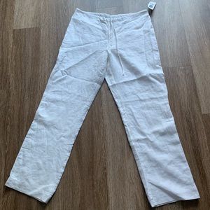 GAP white linen pants